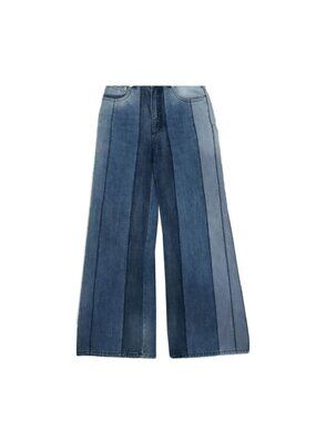 Dior Docking Flare Denim Pants Blue Cotton 34